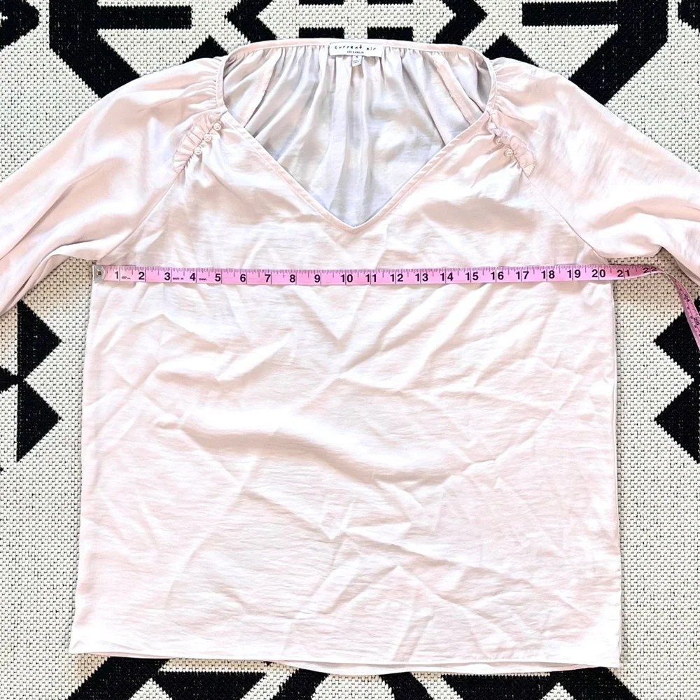Current Air x Anthropologie Rawna Bell Sleeve Pearl Detail Blouse Small